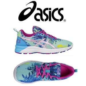 Blue & Pink ASICS Running Tennis Shoes